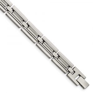 Stainless Steel Brushed and Polished 8.5-inch Bracelet