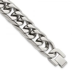 Stainless Steel Polished 8.25-inch Bracelet