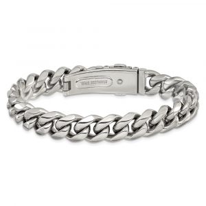 Stainless Steel Polished 12mm 8.25-inch Link Bracelet
