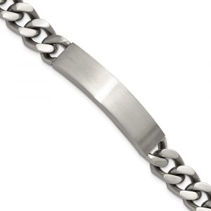 Stainless Steel Brushed and Polished 8.5-inch ID Bracelet