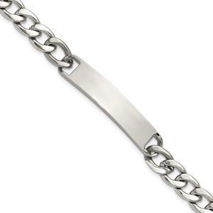 Stainless Steel Polished 7.75-inch ID Bracelet