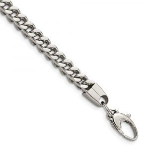 Stainless Steel Polished Franco Link 9-inch Bracelet