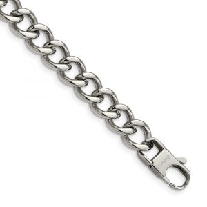 Stainless Steel Polished 8.5-inch Bracelet