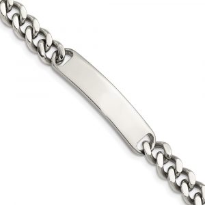 Stainless Steel Polished 8.5-inch ID Bracelet
