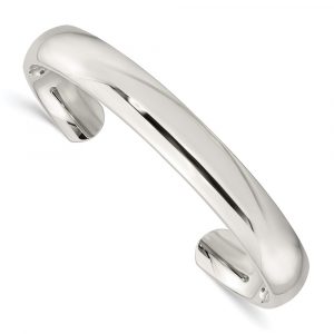 Stainless Steel Polished 10mm Cuff Bangle
