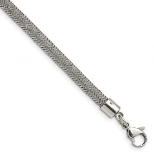 Stainless Steel Polished Wire 8-inch Bracelet
