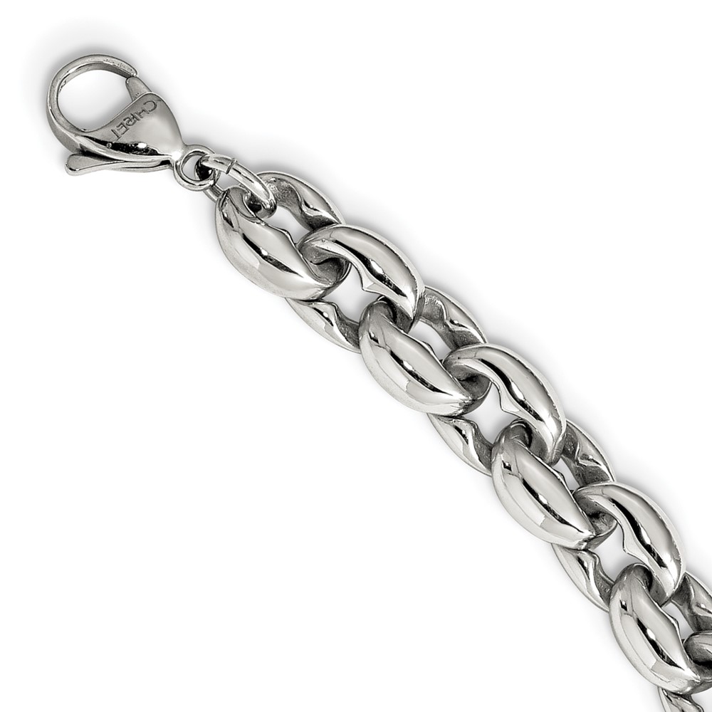 Stainless Steel Polished Oval Link 24in Necklace - Image 4