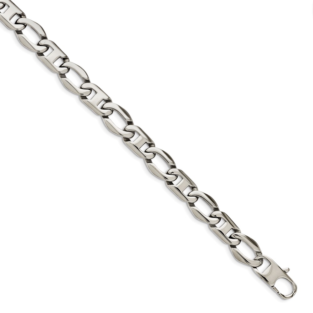 Stainless Steel Polished Open/Anchor Link 24-in Necklace - Image 4