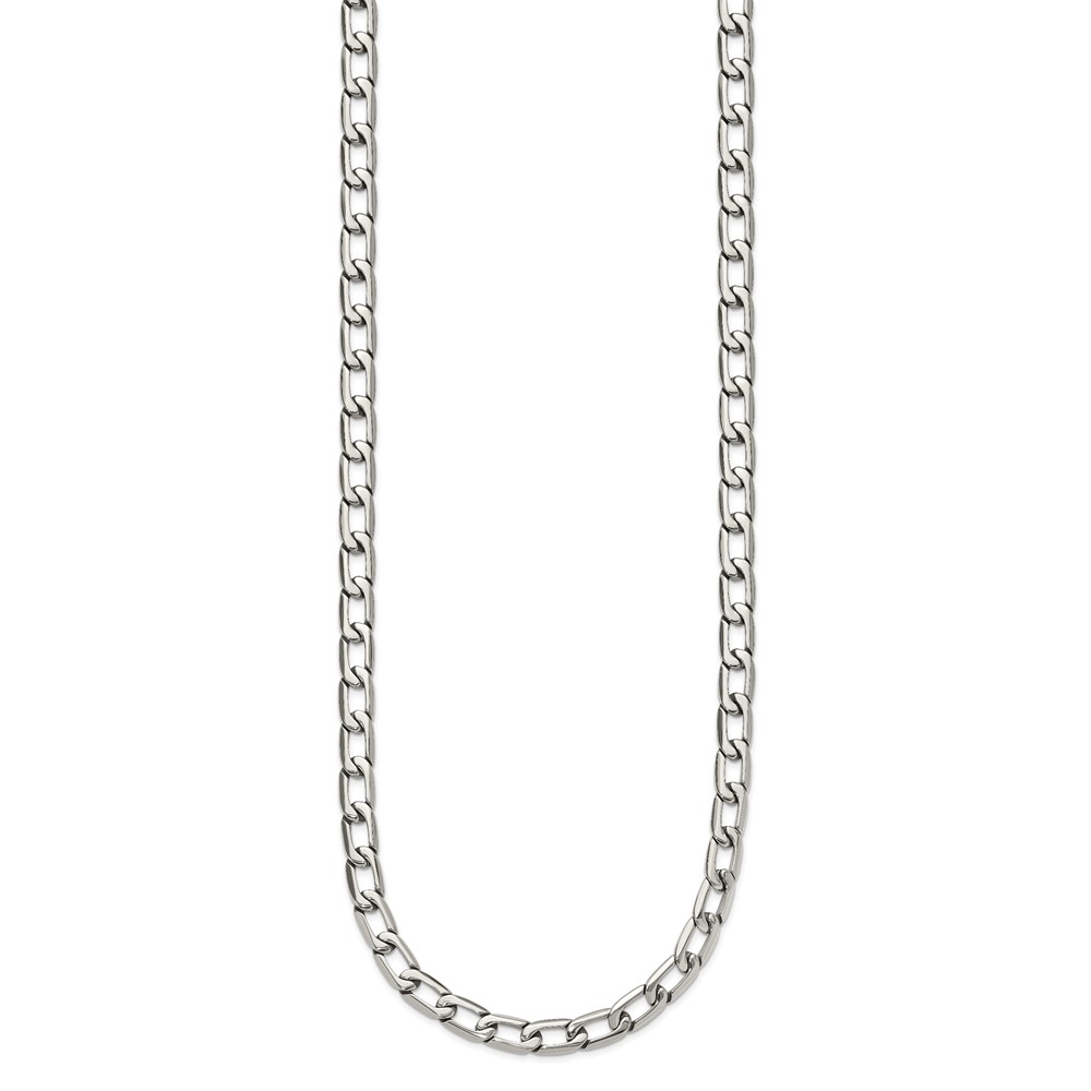 Stainless Steel Polished Open Link 24-in Necklace - Image 3
