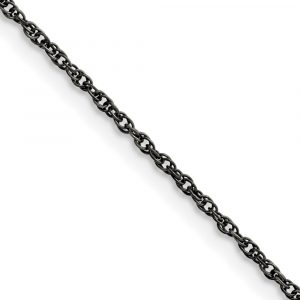 Stainless Steel Oxidized 2mm Fancy Link Chain
