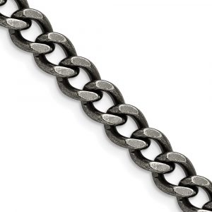 Stainless Steel Antiqued 6.7mm Curb Chain