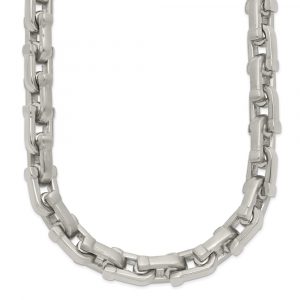 Stainless Steel Brushed and Polished 24-in Necklace