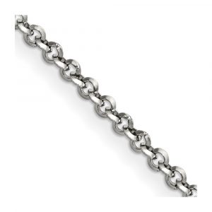 Stainless Steel Polished 3.2mm Rolo Chain