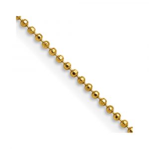 Gold-tone Brass 1.50mm Plated Ball Chain
