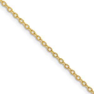 Gold-tone Brass 1.70mm Plated Rolo Chain