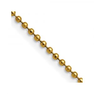 Stainless Steel Polished Yellow IP-plated 2mm Ball Chain