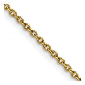 Stainless Steel Polished Yellow IP-plated 2.3mm Cable Chain