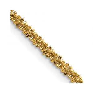 Stainless Steel Polished Yellow IP-plated 3.3mm Cyclone Chain