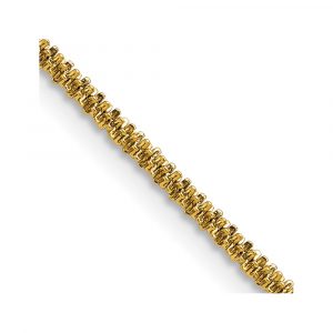 Stainless Steel Polished Yellow IP-plated 2.2mm Cyclone Chain