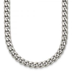 Stainless Steel Polished 6mm Curb Chain - 24-inch