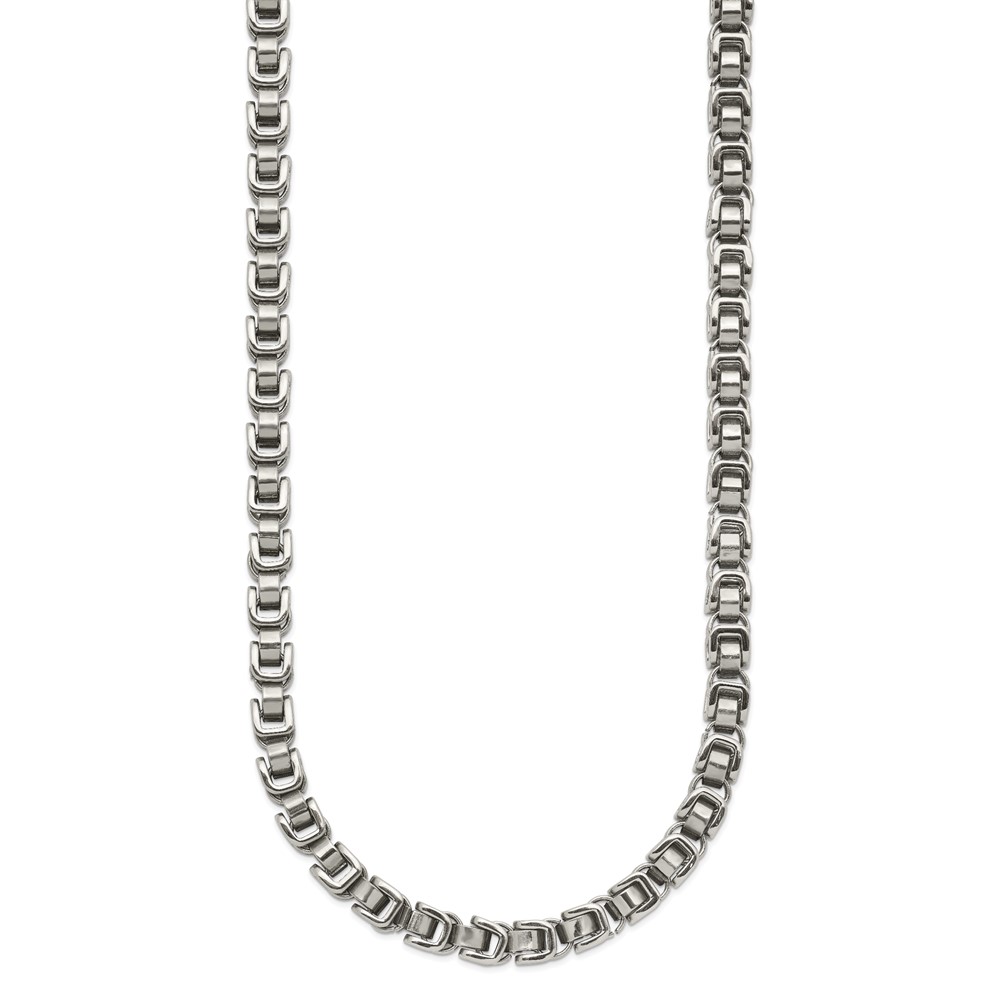 Stainless Steel Polished 24-in Cha-in Link Necklace - Image 3