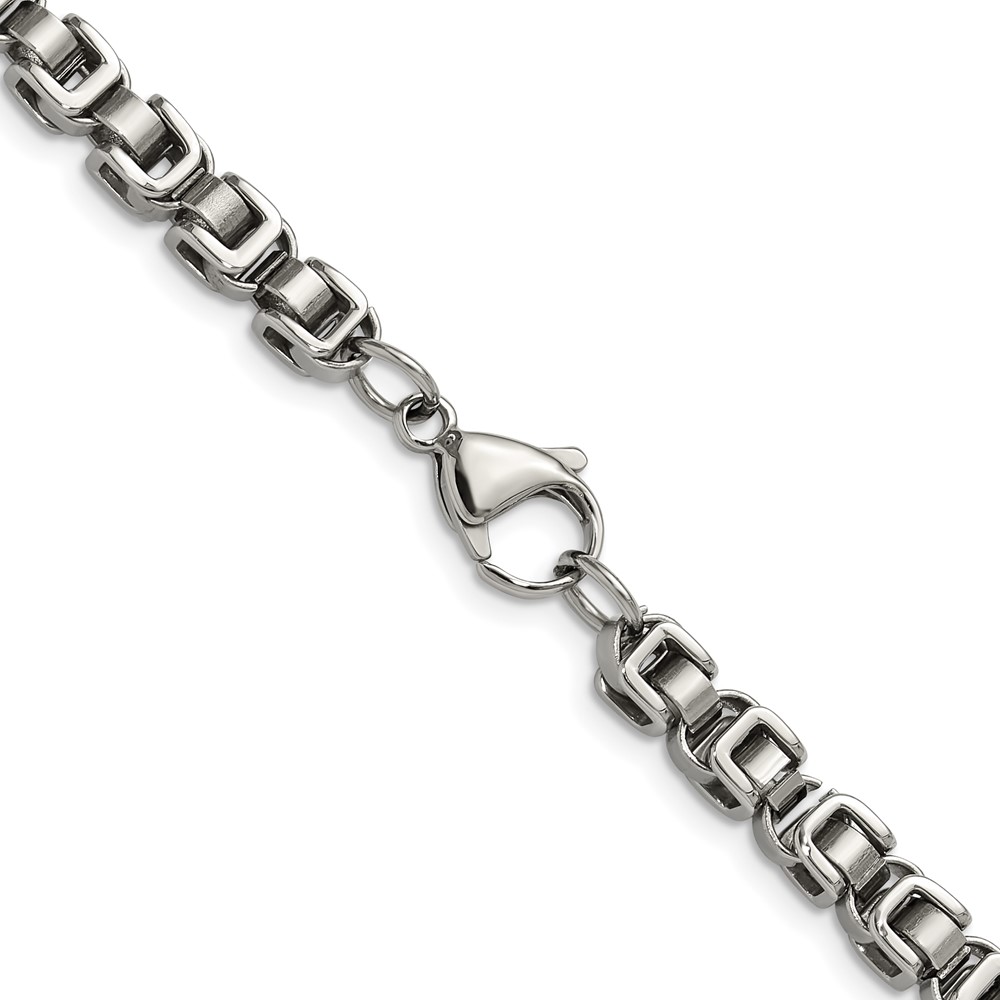 Stainless Steel Polished 24-in Cha-in Link Necklace - Image 4