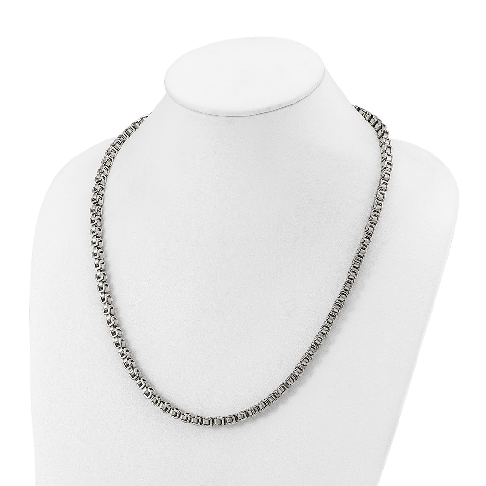 Stainless Steel Polished 24-in Cha-in Link Necklace - Image 5