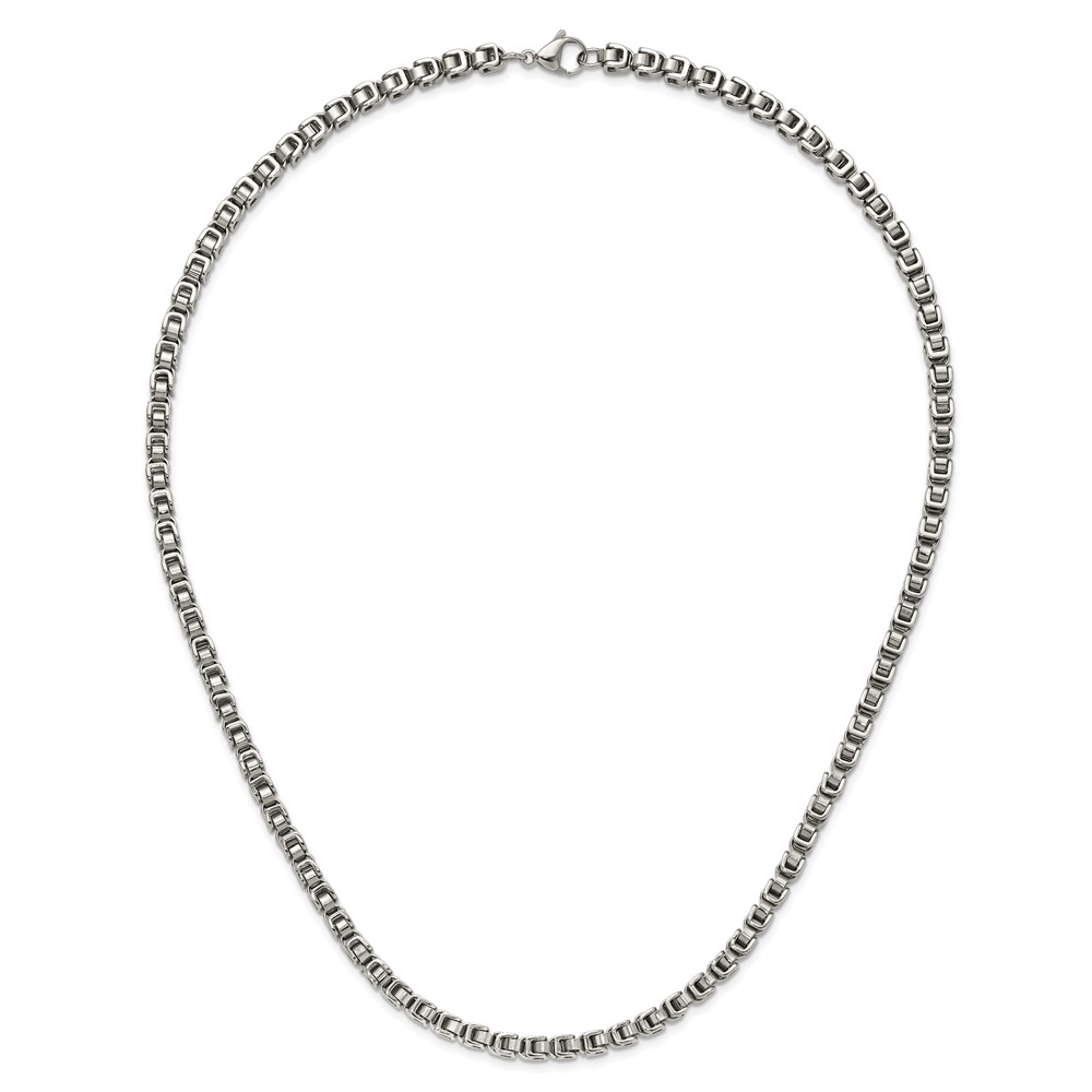 Stainless Steel Polished 24-in Cha-in Link Necklace - Image 6