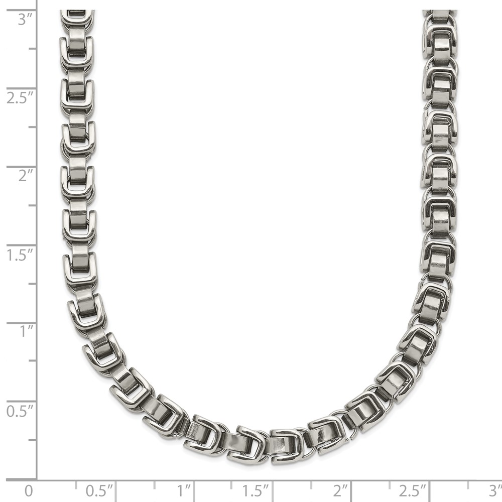 Stainless Steel Polished 24-in Cha-in Link Necklace - Image 7