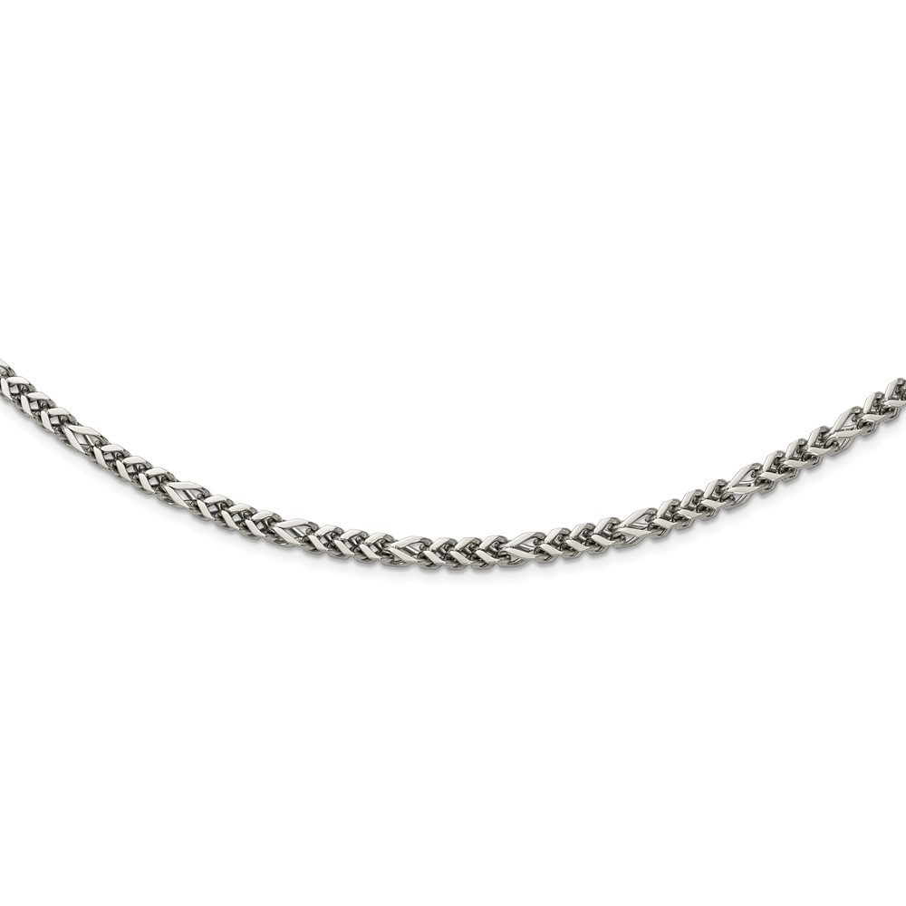 Stainless Steel Polished 4mm 24-in Fancy Figaro Cha-in Necklace - Image 8