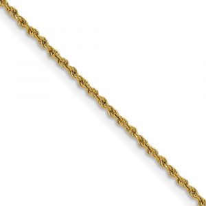 Stainless Steel Polished Yellow IP-plated 1.5mm Rope Cha-in Necklace