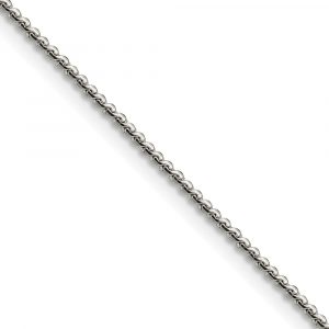 Stainless Steel Polished 1.5mm Fancy Curb Link Necklace
