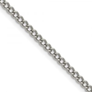 Stainless Steel Polished 3mm Round Curb Chain