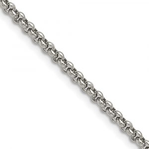 Stainless Steel Polished 3mm Rolo Chain