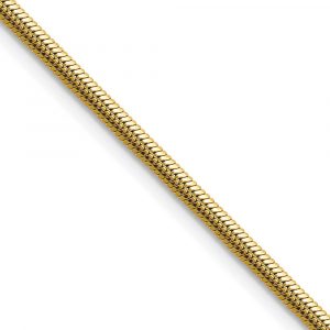 Stainless Steel Polished Yellow IP-plated 2.7mm Snake Chain
