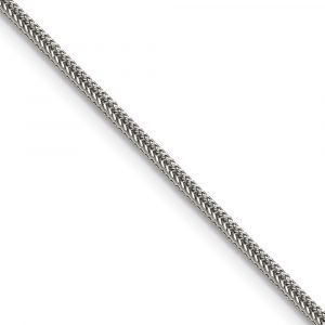Stainless Steel Polished 1.5mm Square Wheat Chain