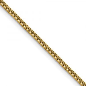 Stainless Steel Polished Yellow IP-plated 1.5mm Square Wheat Chain