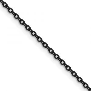 Stainless Steel Polished Black IP-plated 1.9mm Cable Chain