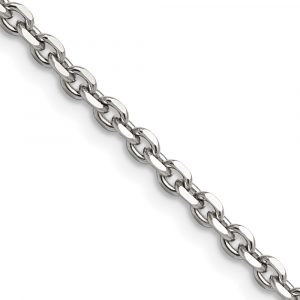 Stainless Steel Polished 3.4mm Cable Chain
