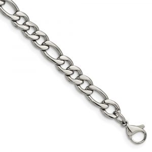 Stainless Steel Polished 6.75mm Figaro Chain