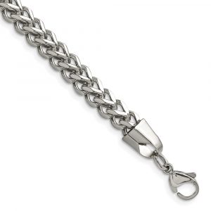 Stainless Steel Polished 5.5mm 8.5-inch Franco Chain