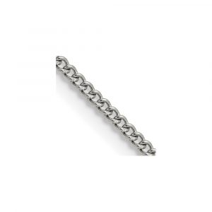 Stainless Steel Polished 2.25mm Round Curb Chain