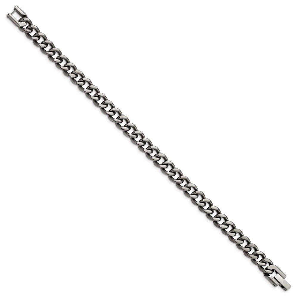 Titanium Polished 7.5mm 8.5-inch Curb Chain - Image 2