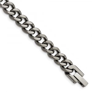 Titanium Polished 7.5mm 8.5-inch Curb Chain