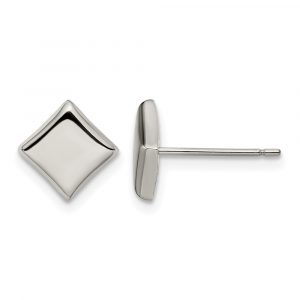 Titanium Polished 7mm Square Post Earrings