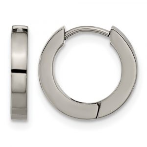 Titanium Polished 2.5mm Huggie Hoop Earrings