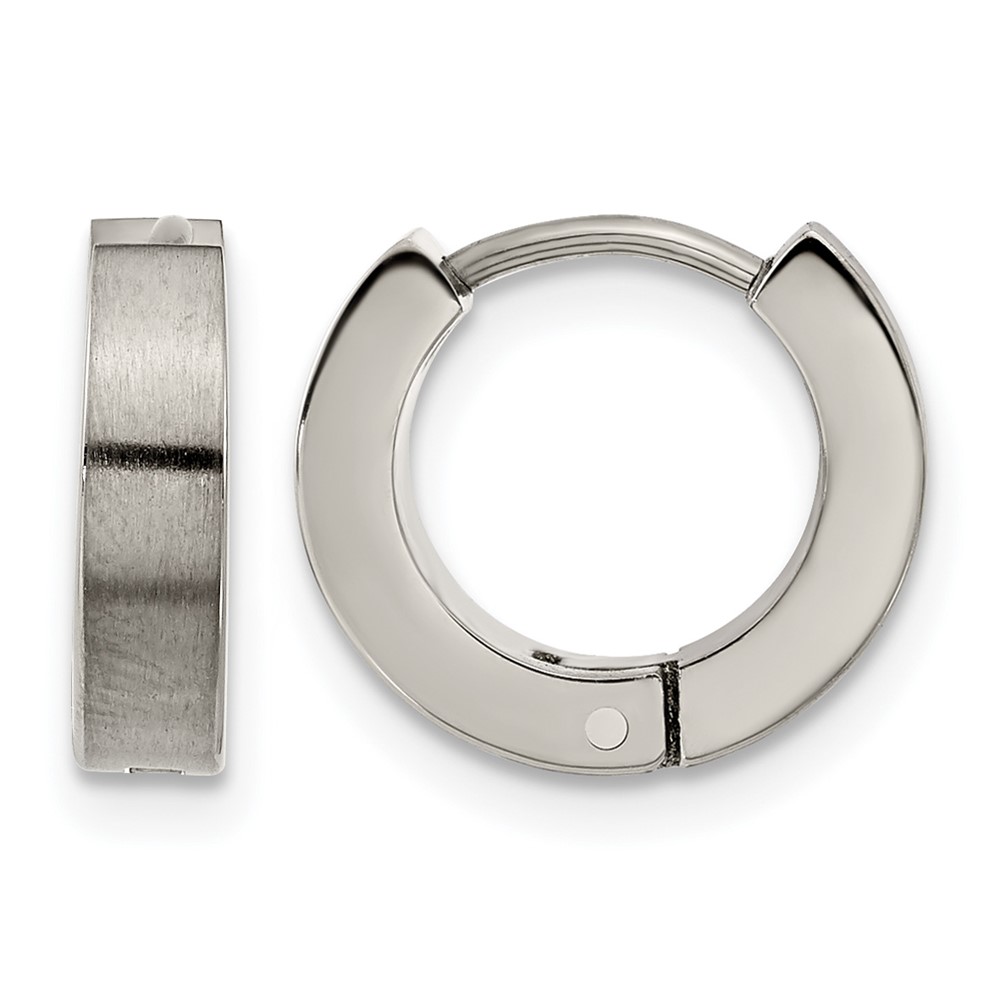 Titanium Brushed 3.5mm Huggie Hoop Earrings