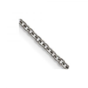 Titanium Polished 2.25mm Cable Chain