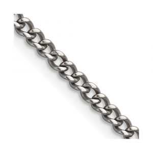 Titanium Polished 3.5mm Curb Chain