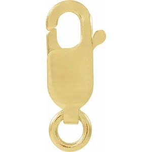 14K Yellow Gold 10.25x3.75 mm Standard Weight Lobster Clasp with Ring